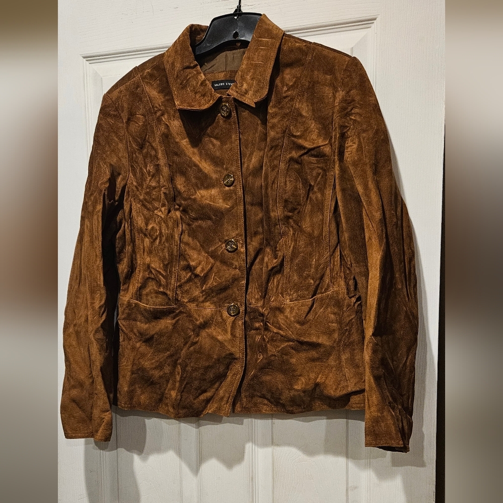 VALERIE STEVENS LEATHER BLAZER